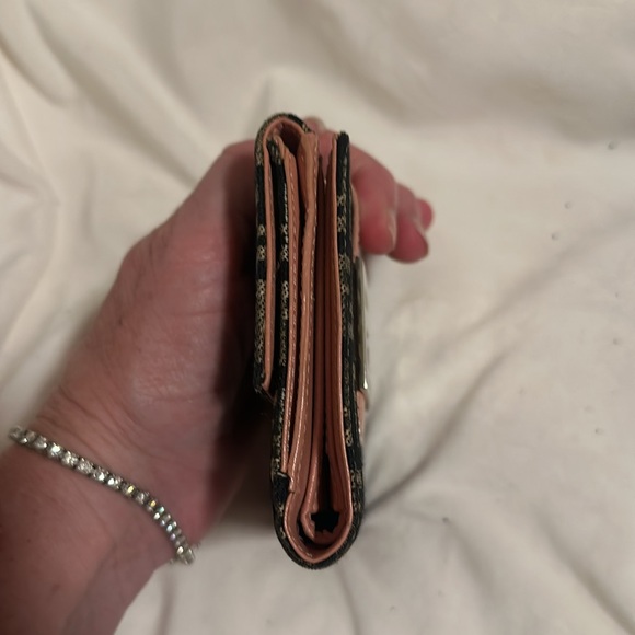 FENDI Zucca coral leather Double snap Donna wallet with card dust cover & box 💗 - Picture 3 of 12